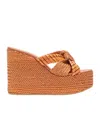 Casadei Formentera 80mm Leather Sandals In Orange