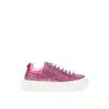 Casadei Fuchsia Fabric And Leather Low Top Women's Sneakers In Pink