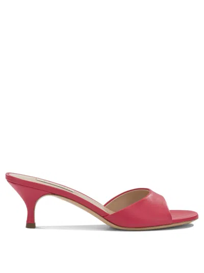 Casadei Fuchsia Goat Leather Goat Leather Heeled Shoes In Red