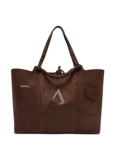 Casadei Galleria Valour Suede Tote Bag In Orange