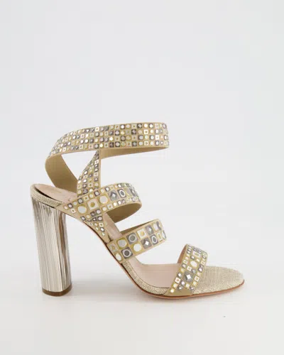 Casadei Gem Embellished Heels In Silver