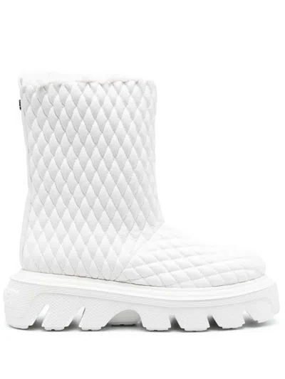 Casadei Generation C Dome Boots In White