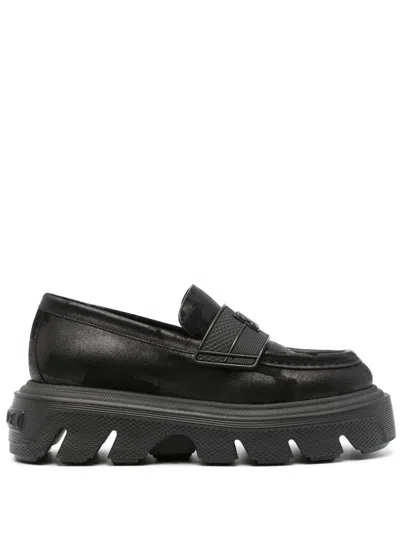 Casadei Generation C Loafer Mit Logo In Black