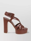 CASADEI GEOMETRIC STRAPPY PLATFORM SANDALS