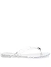 Casadei Glitter Jelly Flip-flops In Multi