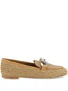 Casadei Hanoi Chain Link-detail Loafers In Neutrals