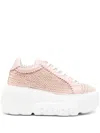 Casadei Hanoi Nexus Leather Sneakers In Pink