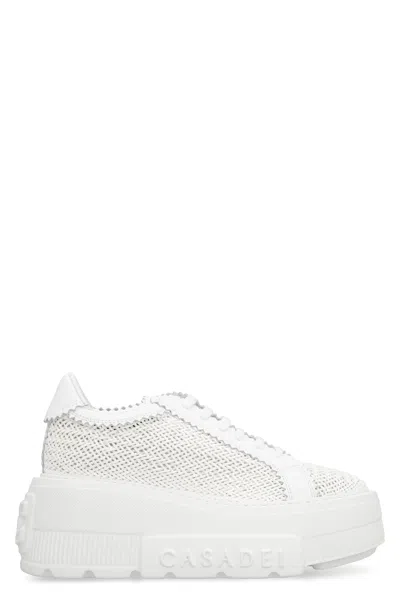 Casadei Nexus Hanoi Womans Platform Sneakers In White