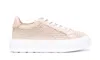 Casadei Woven Lace-up Sneakers In Pink