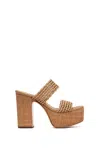 Casadei Goldeneye Isa Platform Sandals In Natural