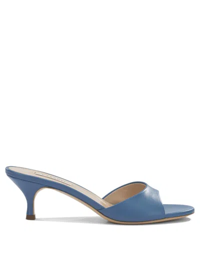 Casadei Blue Leather Heeled Shoes
