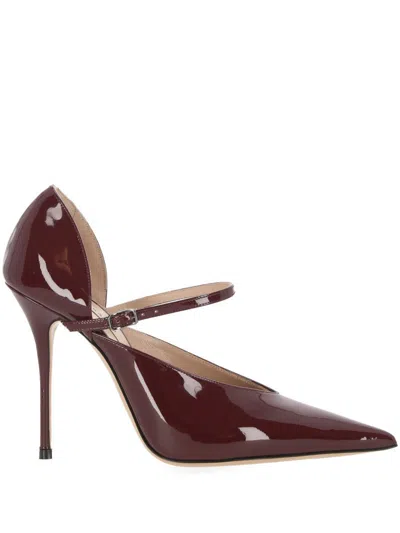 Casadei Scarlet Patent Leather Pumps In Bordeaux