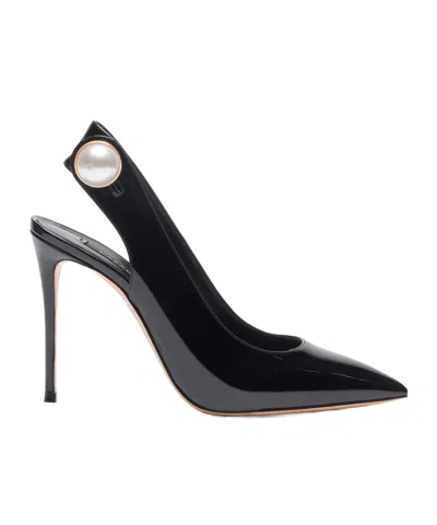 Casadei Black Slingback Pumps