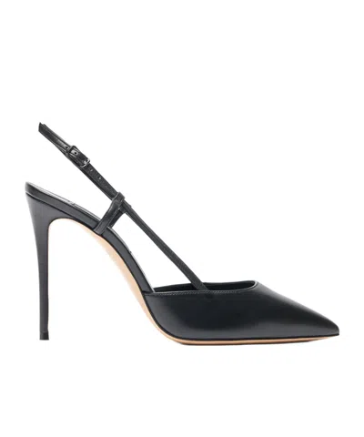 Casadei 100mm Julia Pointed-toe Slingback Heeled Pumps In Black