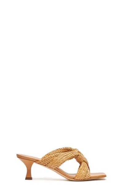 Casadei Woman Sandals Camel Size 7.5 Leather In Beige