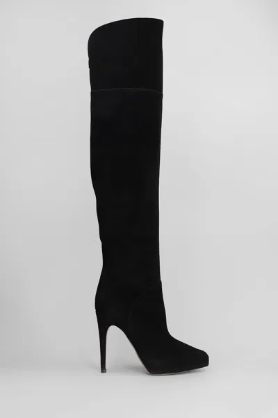 Casadei High Heels Boots In Black Suede