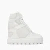 Casadei High Top Net & Leather Sneakers - Woman Sneakers White 39 In White