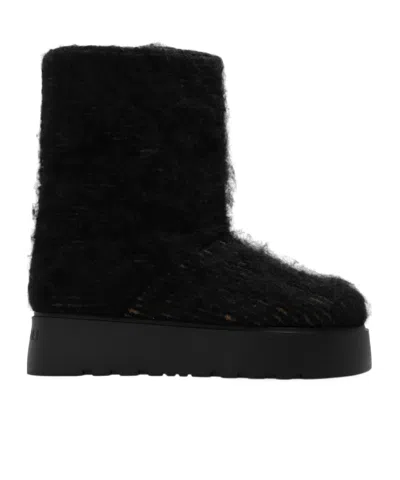 Casadei Homing Ale Platform Ankle Boots In Black