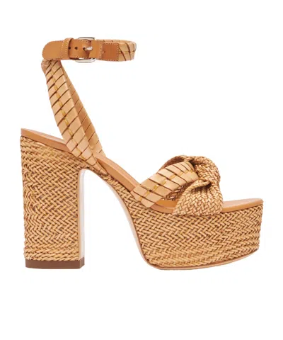 Casadei Isa Formentera 120mm Interwoven Sandals In Nude