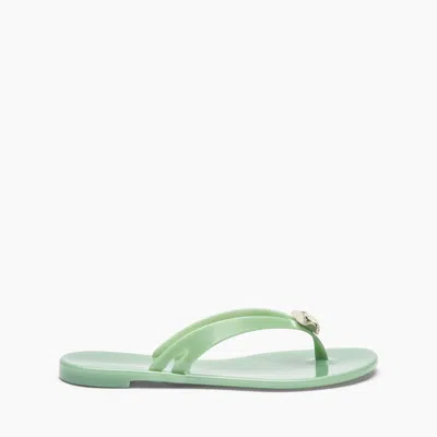 Casadei Jelly Flip Flops - Woman Flats And Loafers Milk And Mint 40