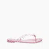 Casadei Jelly Glitter Flip Flops - Woman Flats And Loafers Ice And Baby 40