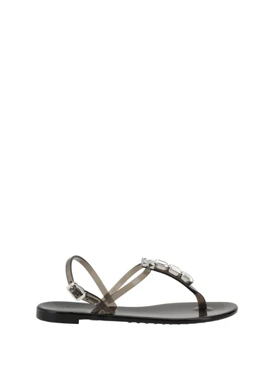 Casadei Jelly Sandals In Nero