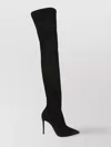 Casadei 'superblade' Black Over-the-knee Boots With Stiletto Heels