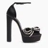Casadei Julia Satin Platform 140 In Black