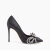Casadei Judith Julia Satin Pumps - Woman Pumps And Slingback Black 37 In Black