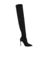 Casadei 105mm Square-toe Over-the-knee Boots In Black