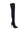 Casadei Pointed Toe Stiletto Heel Over-the-knee Boots In Black