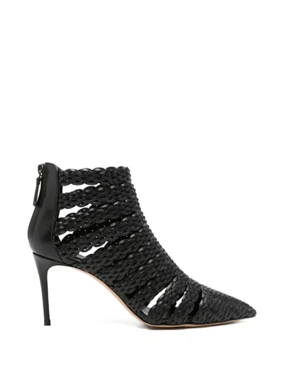 Casadei Julia Avenida Pointed-toe Ankle Boots In Black