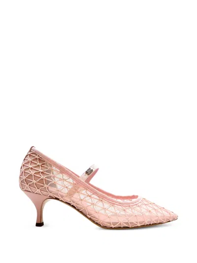 Casadei Julia Avenue Logo-detail Heeled Pumps In Pink