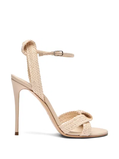 Casadei Julia Braided-strap Sandals In Neutral