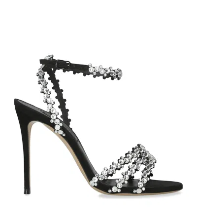 Casadei Julia C Love Heeled Sandals 100 In Black