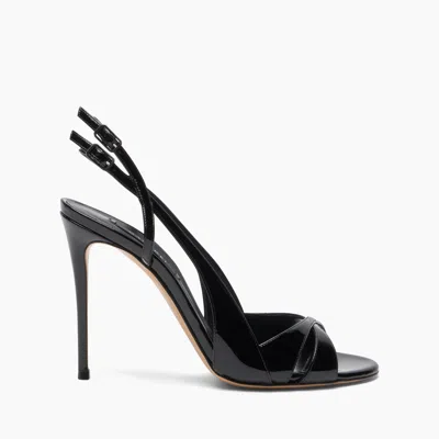 Casadei Criss-cross Slingback Sandals In Black