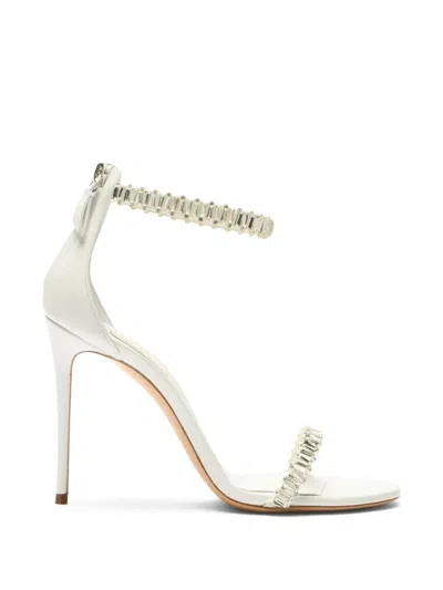 Casadei Julia Heaven Crystal-embellished Stiletto-heel Sandals In Yellow