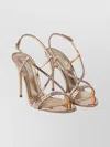 Casadei Julia Heeled Sandals Slingback Strap In Gold