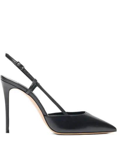 Casadei 100mm Julia Pointed-toe Slingback Heeled Pumps In Black