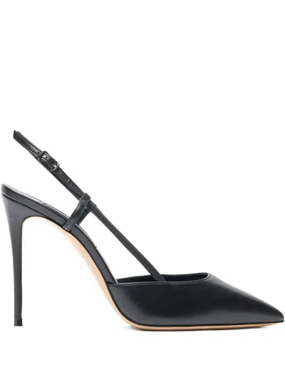 Casadei 100mm Julia Pointed-toe Slingback Heeled Pumps In Black