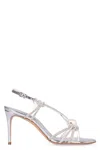 Casadei Julia Labuan Embellished Heeled Sandals In Metallic