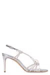 Casadei Julia Labuan Embellished Heeled Sandals In Metallic