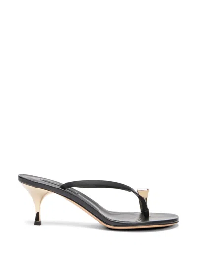 Casadei Julia Leather Mules In Black