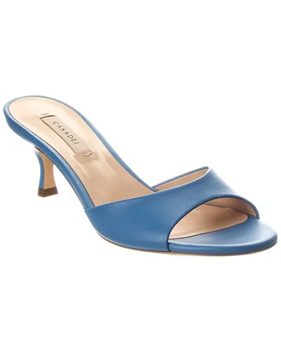 Casadei Julia Leather Sandal In Blue