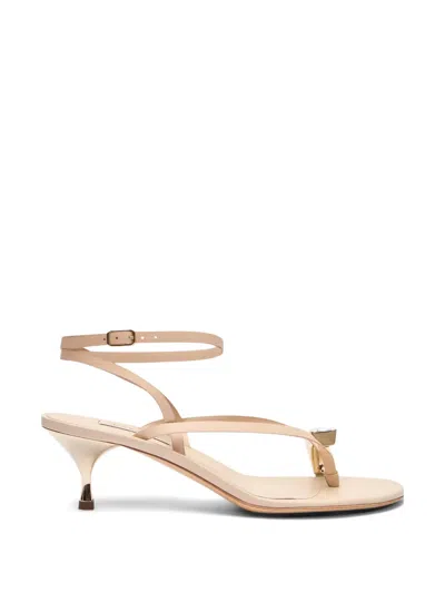 Casadei Julia Leather Sandals In Multi