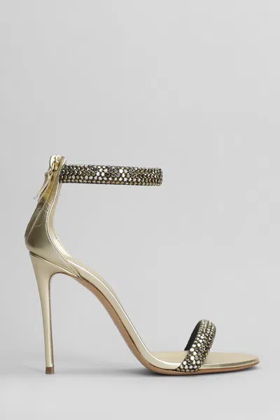 CASADEI JULIA OLIMPO SANDALS IN GOLD LEATHER