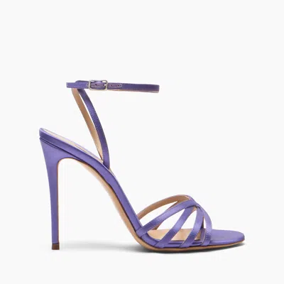 Casadei Julia Satin Sandals In Purple