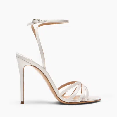 Casadei Julia Satin Sandals In White