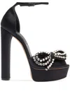 Casadei Julia Satin Platform 140 In Black