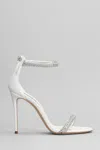 Casadei Julia Stratosphere Sandals In White Leather In White